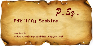 Pálffy Szabina névjegykártya