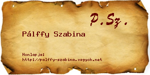 Pálffy Szabina névjegykártya